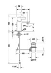DURAVIT - D-Neo Umyvadlová baterie s výpustí, chrom DE1010001010