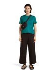 Dámské merino triko s krátkým rukávem ICEBREAKER Wmns 150 Tech Lite III SS Crop Tee, Tidal Teal velikost: M