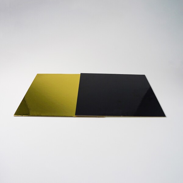 Cake star podložka pod dort pevná zlato-černá lesklá 40x30cm