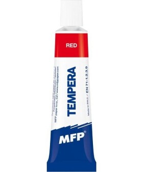 Temperové barvy 12ml červená