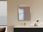 Zrcadlo se senzorem SAT Mood 60x80 cm broušené zlato SATZMOOD6080BZ SATZMOOD6080BZ