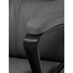 Kancelářské křeslo, šedá ekokůže, taštičkové pružiny, kovový kříž, kolečka na tvrdé podlahy