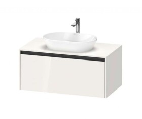 DURAVIT - Ketho.2 Umyvadlová skříňka s výřezem 46x100x55 cm, 1 zásuvka, lesklá bílá K24886022220000