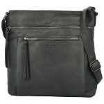 Stylová dámská koženková crossbody kabelka Orniva, tmavě šedá