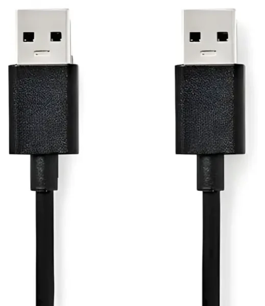 Nedis USB-A - USB-A 3.2 Gen1 2 m černá / USB kabel / 5 Gbps (CCGB61000BK20)