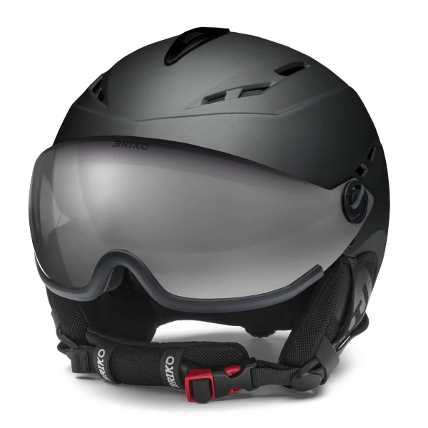 Lyžařská helma Briko ELIO VISOR Shiny Gun Metal SM2 Helmy vel.: M/53-56