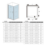 H K - Obdélníkový sprchový kout MELODY D1 100x90 s jednokřídlými dveřmi včetně sprchové vaničky z litého mramoru SE-MELODYD110090/SE-THOR-10090