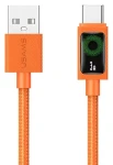 USAMS U92 oranžová / Nabíjecí a datový kabel / USB-C - USB-A / 18W / 1,2m (SJ772USB02)