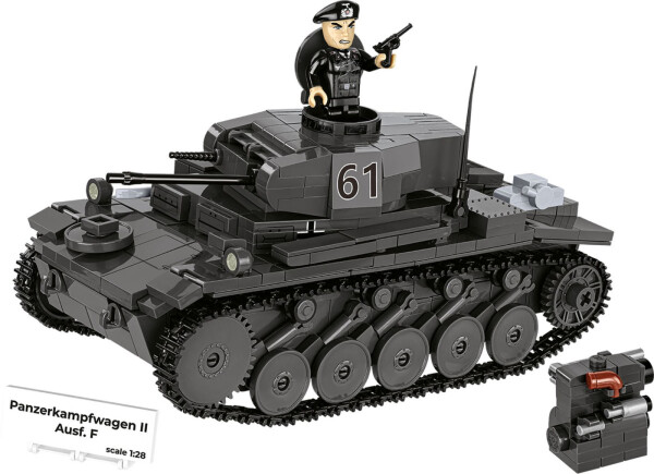 COBI 2597 II WW Panzerkampfwagen II Ausf. F, 1:28, 813 k, 1 f