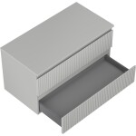 MEXEN/S - Rivel koupelnová skříňka pod umyvadlo 90 cm s deskou, 2 zásuvky, reliéf , šedá mat 91A20-09047-2-BFFC62