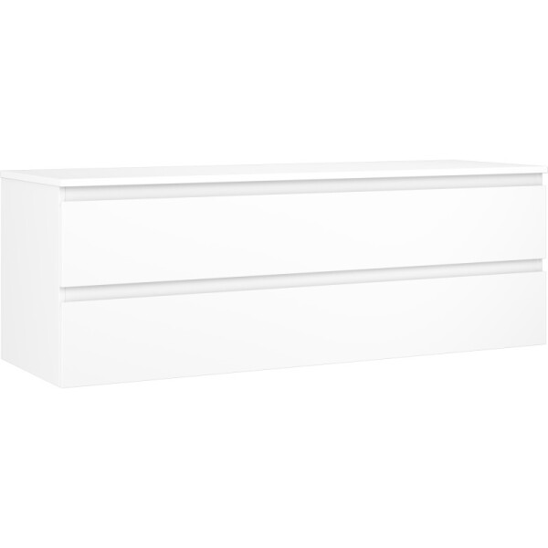 MEXEN/S - Orio koupelnová skříňka pod umyvadlo 140 cm s deskou, 2 zásuvky, bílá mat 91A10-14047-2-BFFC01
