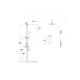BESCO - Podomítkový sprchový set SLIM DECCO/ILLUSION II Zlatá broušená BABPDIIIBZ
