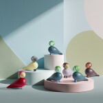 Kay Bojesen Dřevěný ptáček Birk Year Bird – limitovaná edice 2026, modrá barva, zelená barva, dřevo