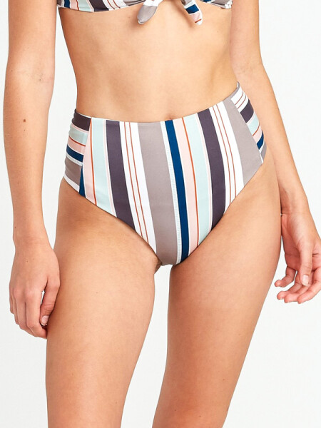 RVCA OFF SHORE HIGH WAIST CREME plavky dvoudílné