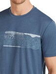 Pánské merino triko s krátkým rukávem ICEBREAKER Mens 150 Tech Lite SS Tee Elevation Line, Dawn velikost: L