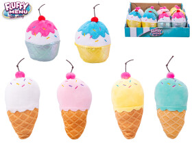 Plyšová zmrzlina a cupcake 12–16 cm - mix motivů