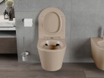 MEXEN - Lena Závěsná WC mísa včetně sedátka s slow-slim, duroplast, cappuccino mat 30724064