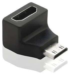 OEM Mini HDMI C (M) - HDMI (F) zahnutá 90° / Redukce (kphdma-28)