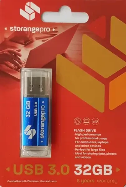 Storange Basic PRO 32GB černá / Flash disk / USB 3.0 (STORANPENP32GBBK3.0)