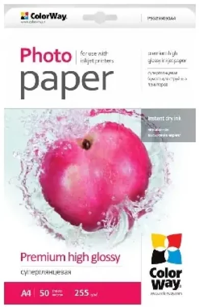 COLORWAY Fotopapír / Super lesklý / A4 / 255g/m2 / 50 listů (PSG255050A4)
