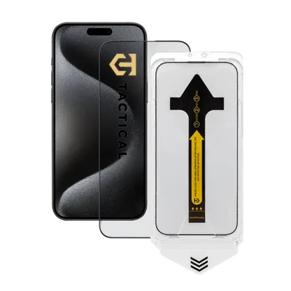 Tactical Impact Barrier for Rookies Ochranné sklo pro Apple iPhone 15 Pro Max / Instalační rámeček (57983122326)