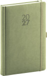 NOTIQUE Diář 2027: Diamante - olivový, denní, 15 x 21 cm