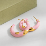 ELENYS Blush – pozlacené náušnice 18K žluté zlato