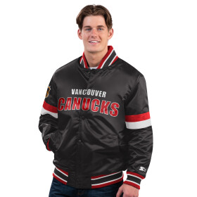 Starter Pánská bunda Vancouver Canucks NHL Vintage Dive Play Varsity Satin Jacket Velikost: M