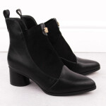 D&A S.Barski Premium Collection W OLI232A černé kozačky na podpatku 37