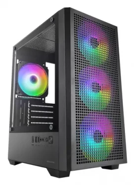 Tacens MARS MC-VECTOR černá / Počítačová skříň / Mini Tower / mATX / Mini-ITX / tvrzené sklo / 4x ARGB (TACMARS-MCVECTOR)
