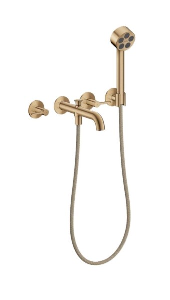 AXOR - One Vanová baterie pod omítku, 3-otvorová instalace, kartáčovaný bronz 48444140