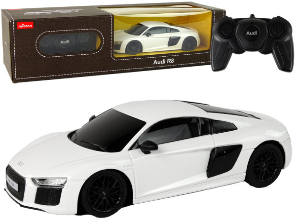 Mamido Auto na dálkové ovládání R/C Audi R8 Rastar 1:24 bílé