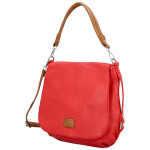 Trendy dámská koženková crossbody kabelka Naiara, červená