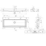 SAPHO - ORINOKO dvojumyvadlo, litý mramor, 100x42 cm, bílá OR101