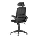 Kancelářská židle, houpací mechanismus, černá síťovina, KA-Q842 BK