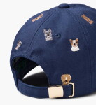 Rifle Paper Co. Kšiltovka s výšivkou Dog Days, modrá barva, textil