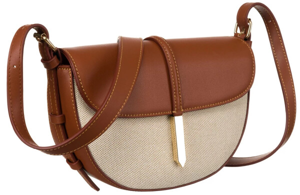 Trendy dámská koženková crossbody kabelka Dalnima, hnědá