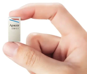 Apacer AH155 128GB stříbrná / USB flash disk / USB 3.0 (3.1 Gen 1) / s poutkem (AP128GAH155U-1)