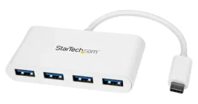 StarTech USB 3.0 Hub 4 porty bílá / USB hub / USB-C / 4x USB-A / 5 Gbps (HB30C4ABW)