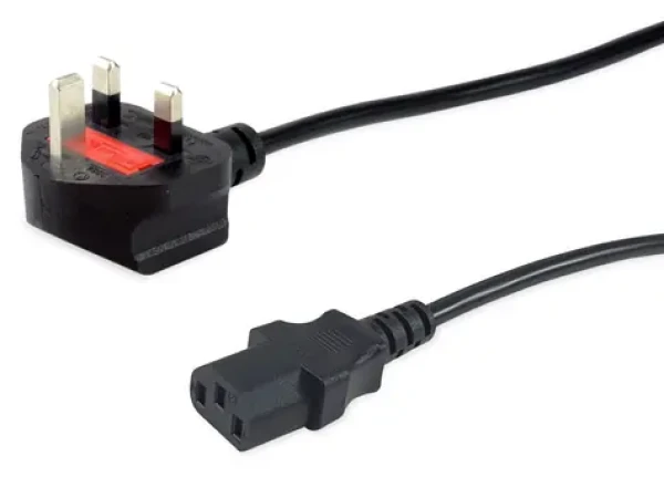Equip BS 1363 90° - C13 černý / Napájecí kabel / 5 m / 250 V / 10 A (112302)