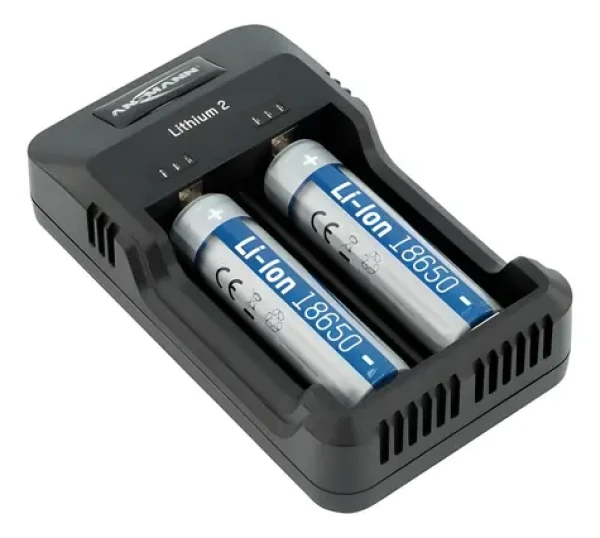 Ansmann Lithium 2 / Nabíječka / Li-Ion / NiMH / AA, AAA, 18650 a další / USB (1001-0050)