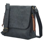 Trendy dámská koženková crossbody kabelka Anelise, tmavě modrá