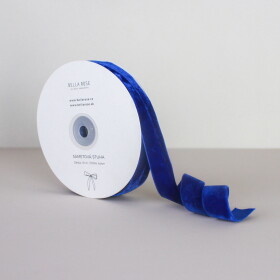 Bella Rose Sametová stuha 2 cm – Royal Blue (10 m), modrá barva, textil