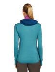 ICEBREAKER Wmns 300 RealFleece Descender LS Zip Hood, Topaz/Atlantis/Cb velikost: S