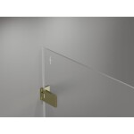 MEXEN/S - Lunar-F skládací sprchové dveře levé 90 cm, transparent, zlatá 836-090-000-50-00-L