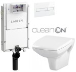 LAUFEN Podomít. systém LIS TW1 SET s bílým tlačítkem + WC CERSANIT CLEANON CARINA + SEDÁTKO H8946630000001BI CA1