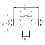 NOVASERVIS - Mechanický směšovač pro baterie 3/8" MM10