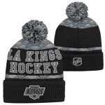 Outerstuff Dětská zimní čepice Los Angeles Kings NHL Puck Pattern Cuffed Pom