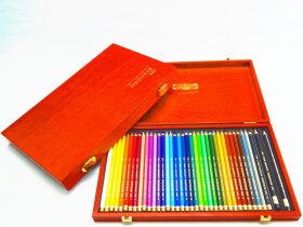 Koh-i-noor pastelky umělecké POLYCOLOR kreslířská sada 36 ks v dřevěné krabičce