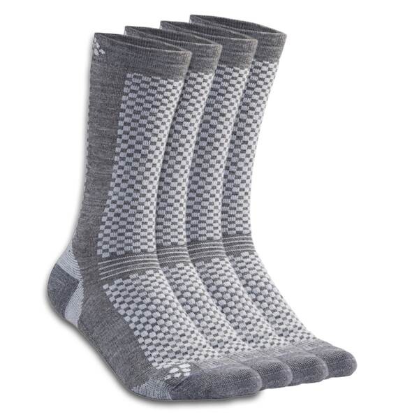 Běžecké ponožky CRAFT Warm 2-pack - šedá Velikost textilu: 34-36